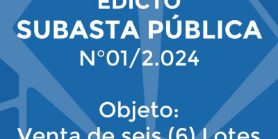 EDICTO - SUBASTA PÚBLICA N°01/2.024
