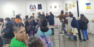 Inauguración de la muestra del Taller de Fieltro en el Museo Regional de Trevelin.