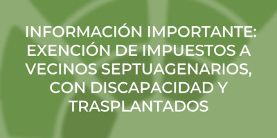 Información importante excención de impuestos HCD.