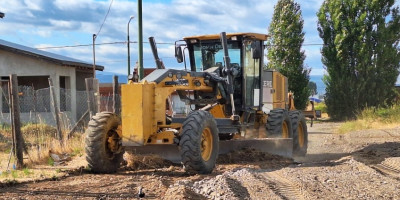 Obras viales en ejido urbano.