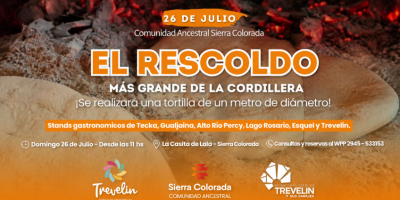 Sierra Colorada. Preparan una Tortilla al Rescoldo de 1 metro de diámetro.