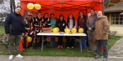 Trevelin realizó una campaña de sensibilización y prevención del suicidio en la Plaza Coronel Fontana.